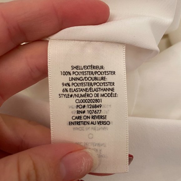 NWT Alice + Olivia Kyrie White Tuxedo Skort Romper - Size 2 - Picture 12 of 13